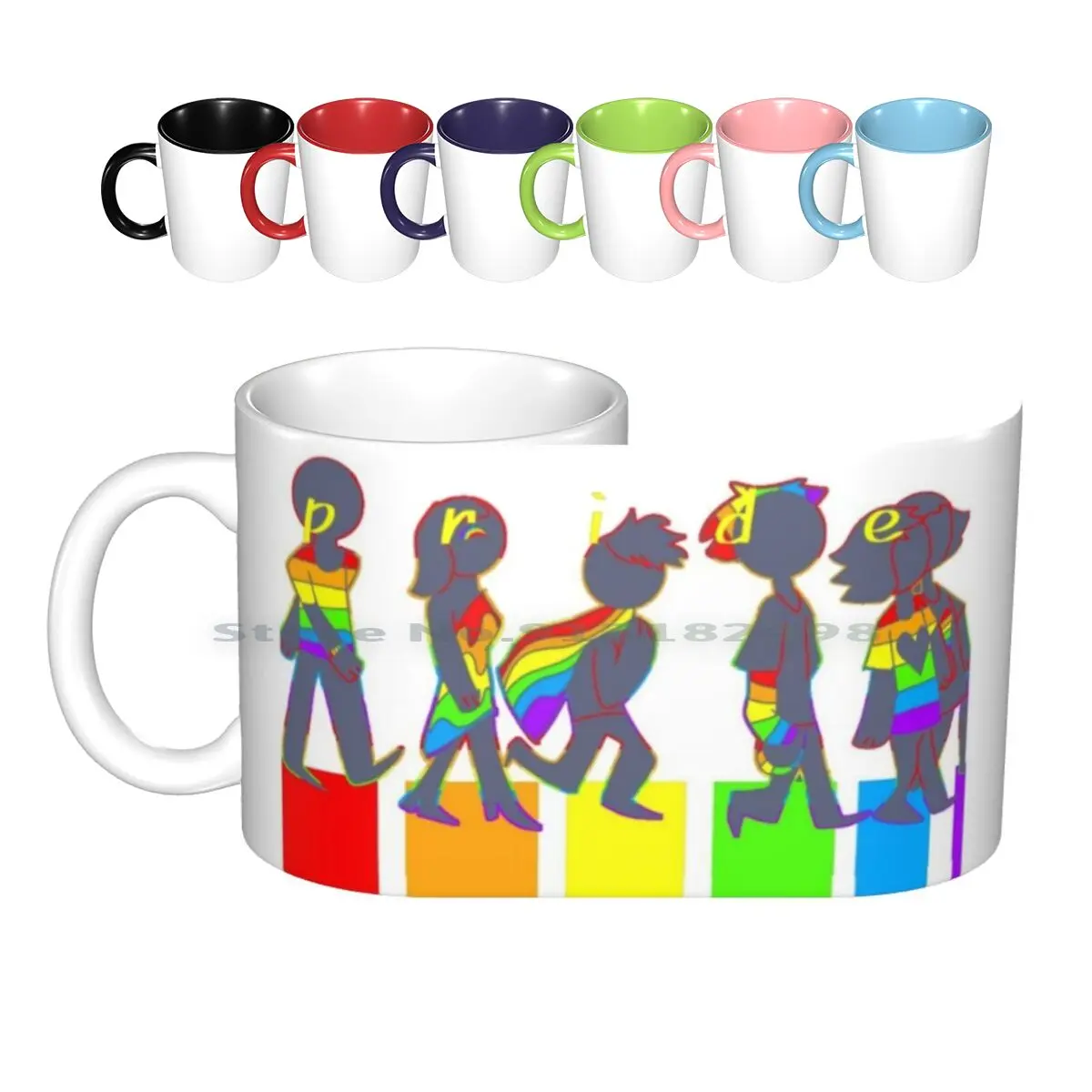 Caneca de cerâmica do orgulho lgbt tq, caneca para café, leite, chá, orgulho lgbtq lésbico, gay, bissual, não duplo, tendência criativa, vintage