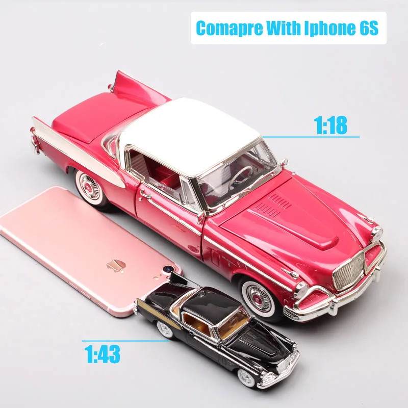 1:18 дорожные фирменные Классические Studebaker Golden ястреб автомобилей 1958 модель литые