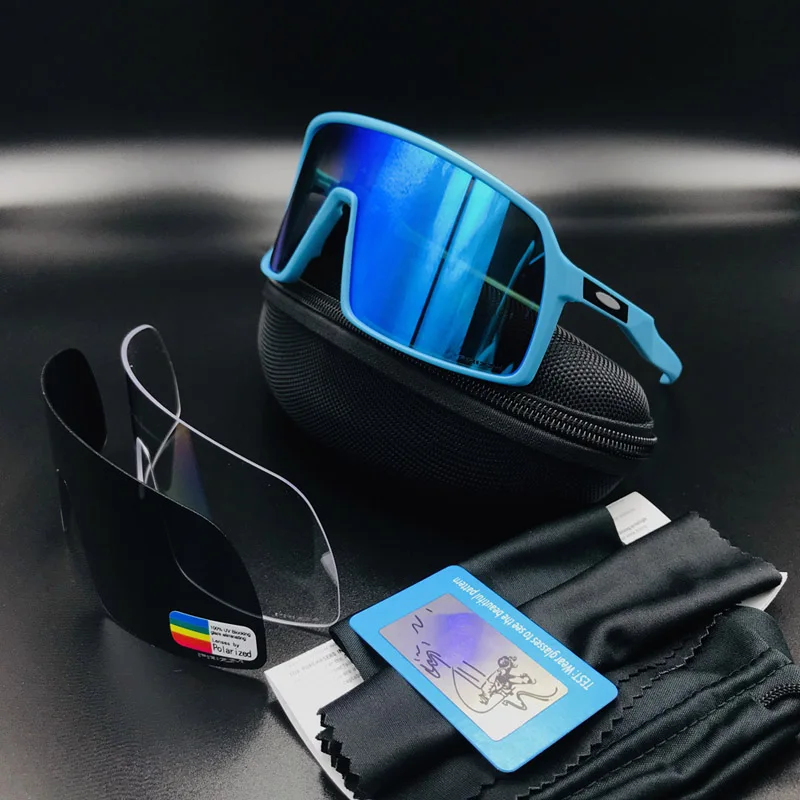 3 Lens Polarized 01 Поляризационные очки с 3 линзами для горной дороги, гоночного велосипеда, спортивные очки для бега, езды на велосипеде, солнцезащитные очки для мужчин и женщин, велосипедные очки - Цвет: 3 Lens Polarized 01