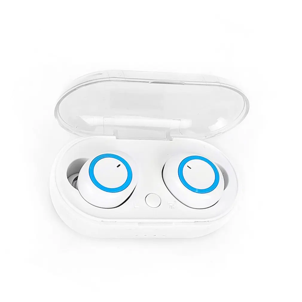 

Wireless 5.0 Headset Bluetooth Earphone With Microphone Bilateral Stereo In-ear Sports Headphone With Charging Case