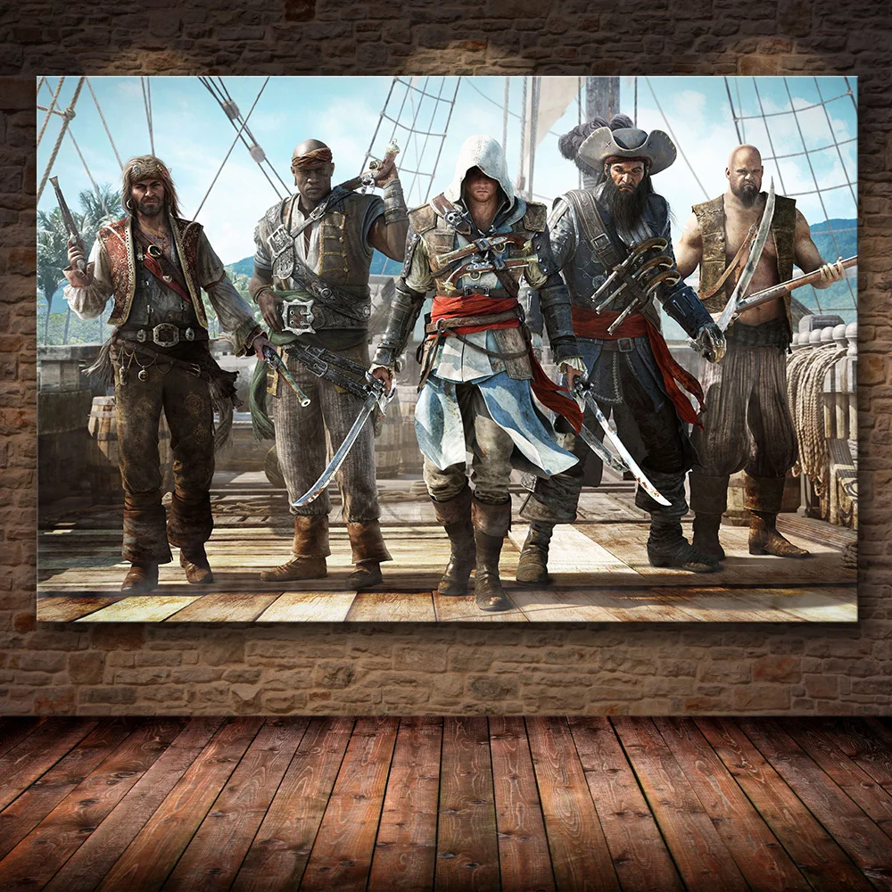 17 Без рамки игра Плакат Украшение живопись Assassin's Creed на HD холсте Картина на холсте художественный плакат стены искусства холст - Цвет: 17