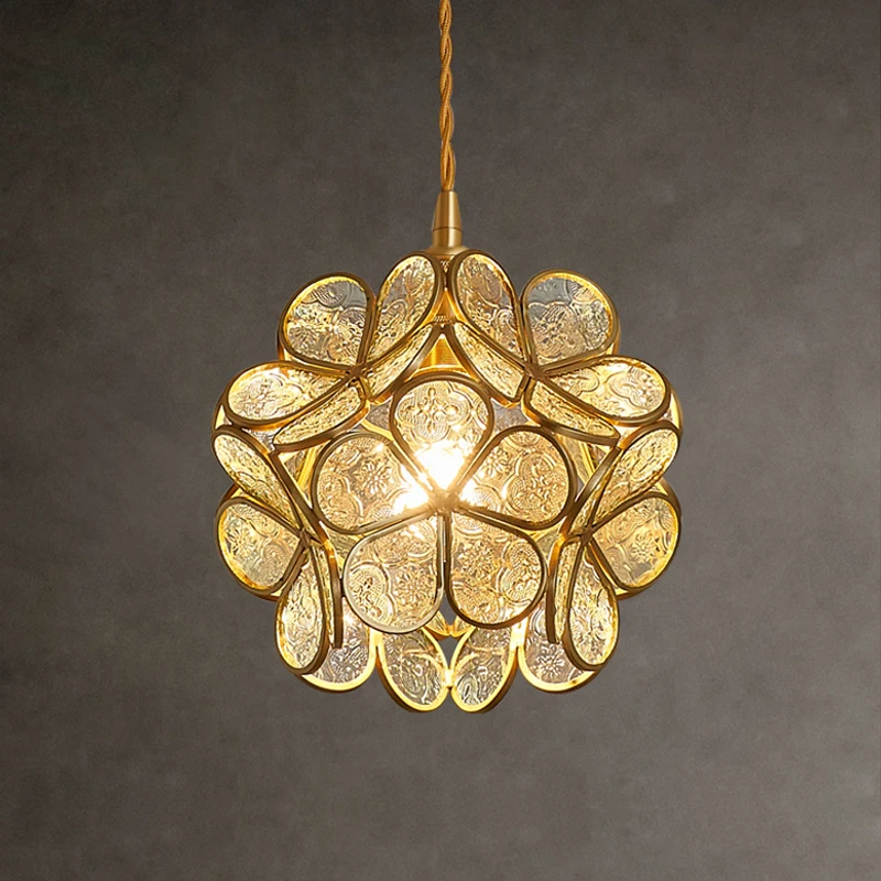 Mini lampe suspendue en verre doré E27, design moderne, luminaire décoratif d'intérieur, idéal pour un Loft, une chambre à coucher, une cuisine ou un bureau