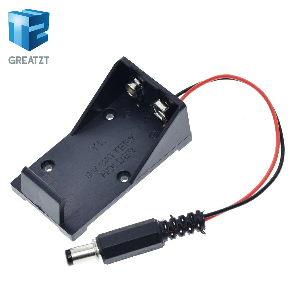 Лидер продаж 2018 новый держатель для батареи 9 В чехол с проводом и штекером 5 5*2 1 мм