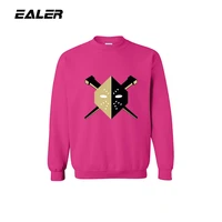 ealer men pink sports sweater fitness coat with logo for ice hockey fans sweatshirt