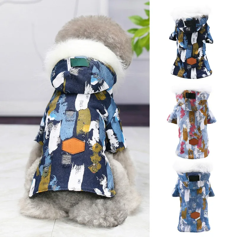 

Winter Pet Dog Hooded Clothes for Medium Large Dogs Warm Windproof Pet Labrador French Bulldog Dog Coat Chihuahua Clothing