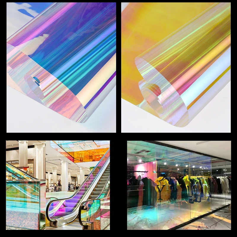 Фотопленка 5 м самоклеящаяся наклейка радужная оконная для дома ресторана