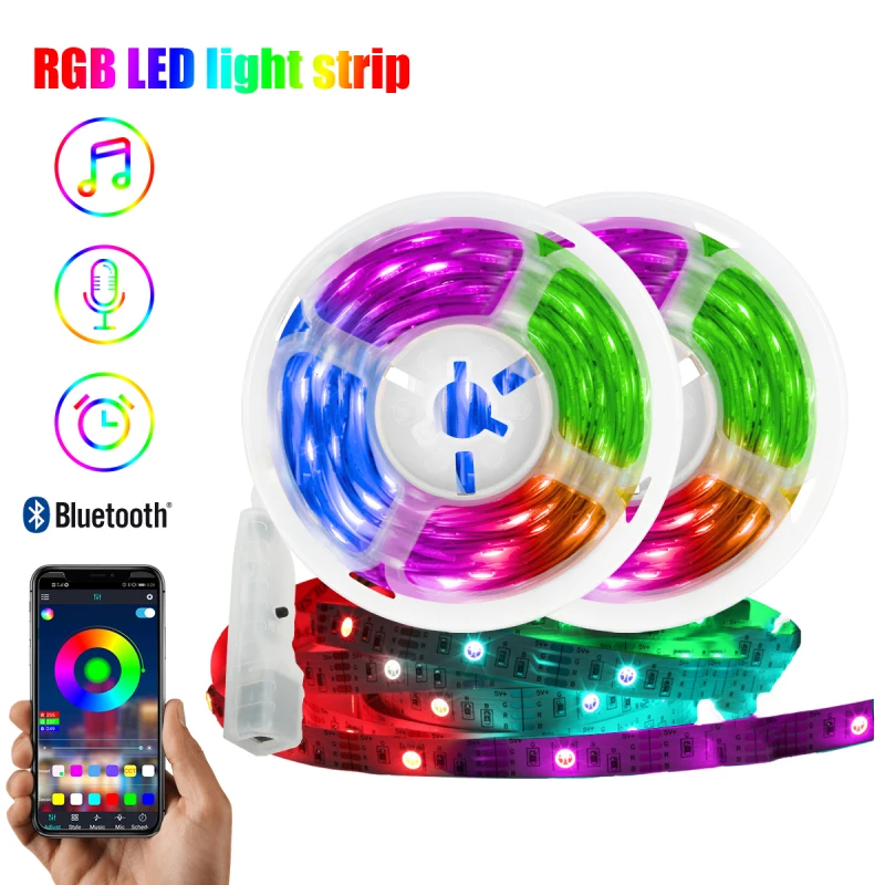 

Светодиодная лента 2,5/4,5 м, s RGB, светодиодная лампа 5050, гибкая светодиодная лента с управлением через приложение, USB светильник носветильник с...