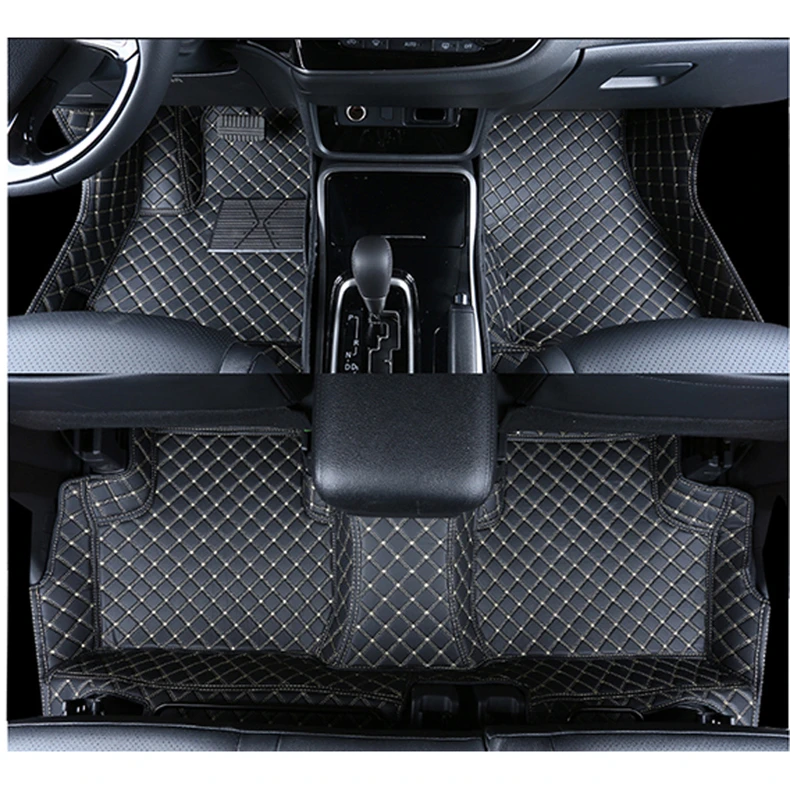 

leather car interior floor mat for mitsubishi outlander 3 2013 2014 2015 2016 2017 2018 2019 accessories styling cover
