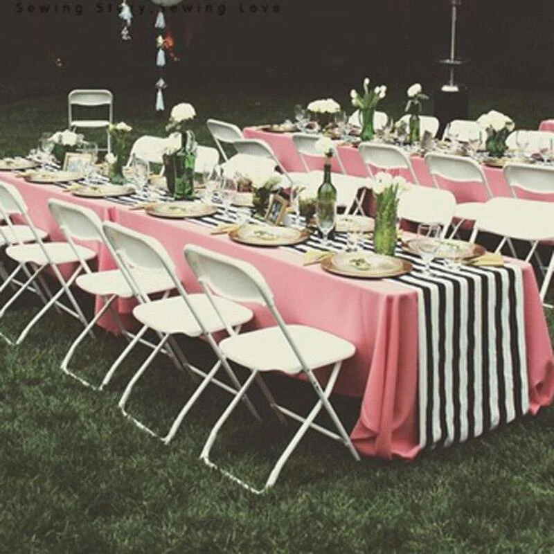 

2021 Table Runners for Wedding Party Black White Stripe Table Runner Decorative Table Simple Table Dustcover Tablecover