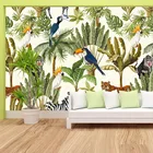 3d мультфильм животных джунглей обои для детской комнаты для Гостиная кровать для стен в рулонах Стикеры свяжитесь корка и украшения дома