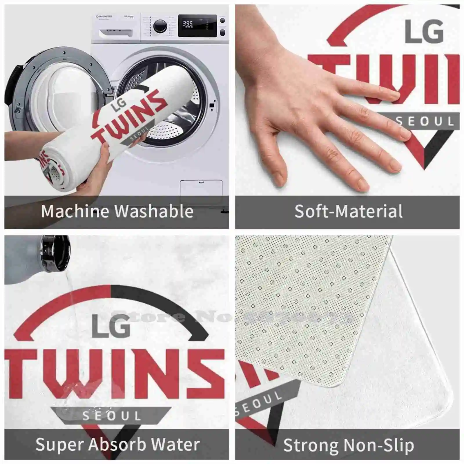Мягкий Противоскользящий коврик без названия для всей семьи ковер Lg Twins Сеул Hanwha