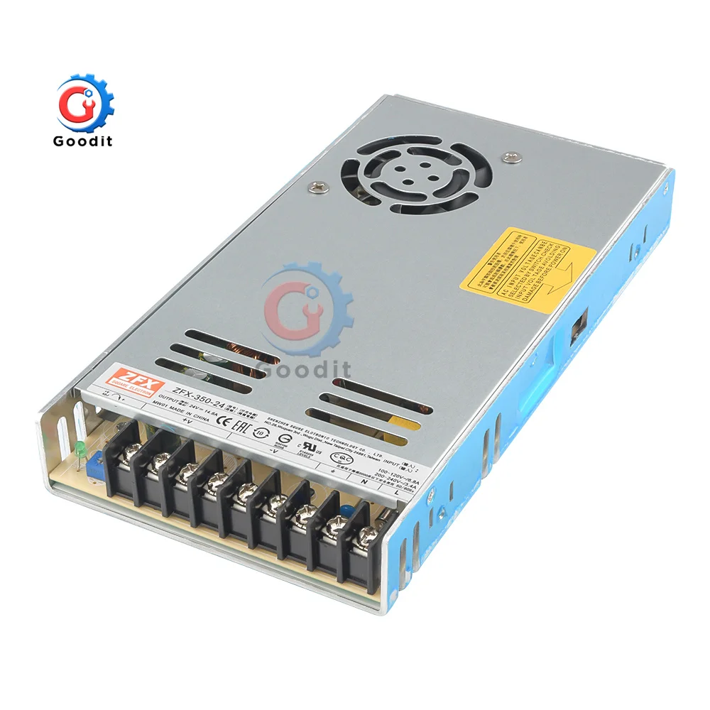 

350 Вт 220 В до 24 В переменный ток в постоянный ток 350 Вт импульсный источник питания в алюминиевом корпусе с защитной пленкой