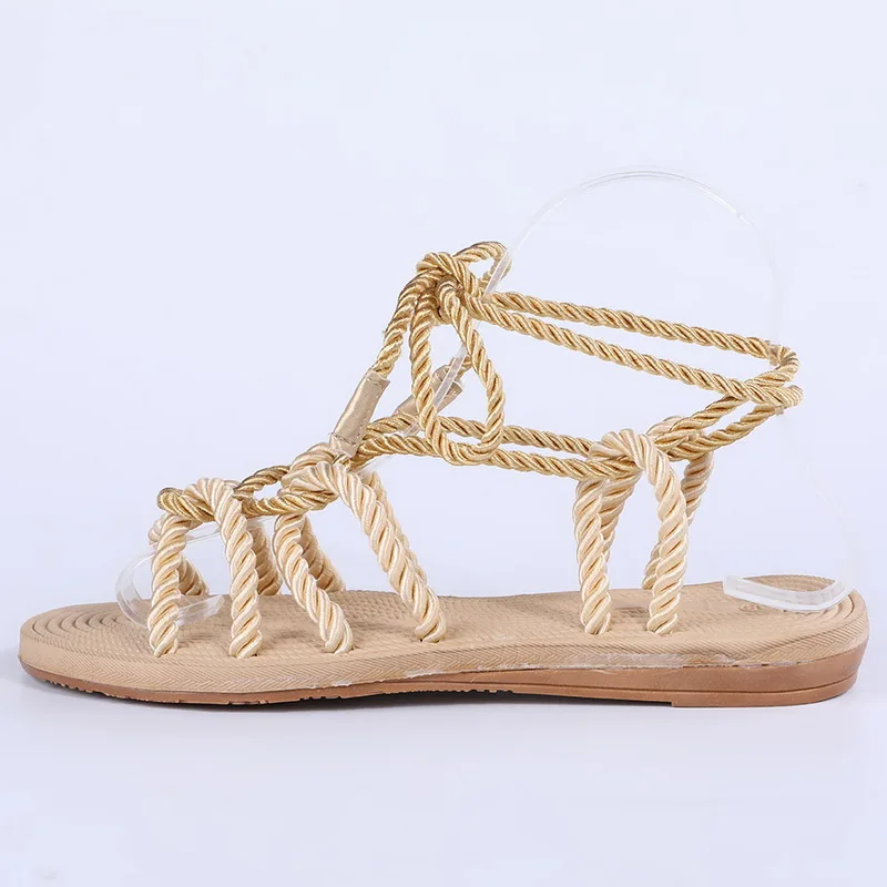Litthing Summer Sandals For Women Hemp Rope Shoes Woman Rome Casuals Hemp Rope Sandals Zapatos De Mujer Rome Sandals