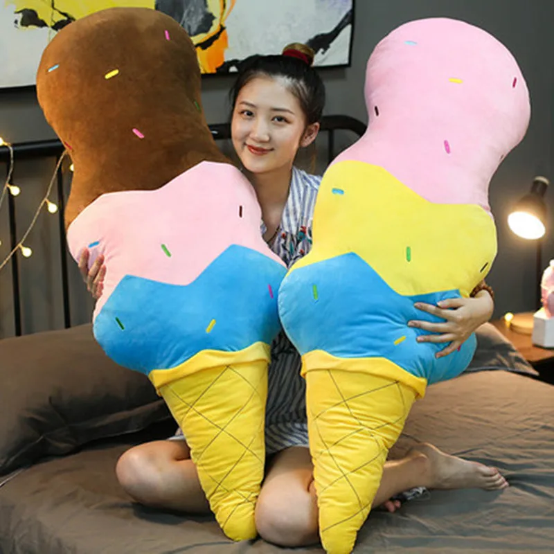 Летняя плюшевая игрушка-подушка для мороженого полипропиленовая хлопковая