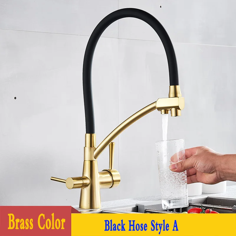 Brass gold SHBSHAIMY белый кухонный кран фильтрованный кран для чистой воды фильтрованный grifo cocina кран смеситель горячей и холодной воды кухонный кран Torneira - Цвет: Brass gold