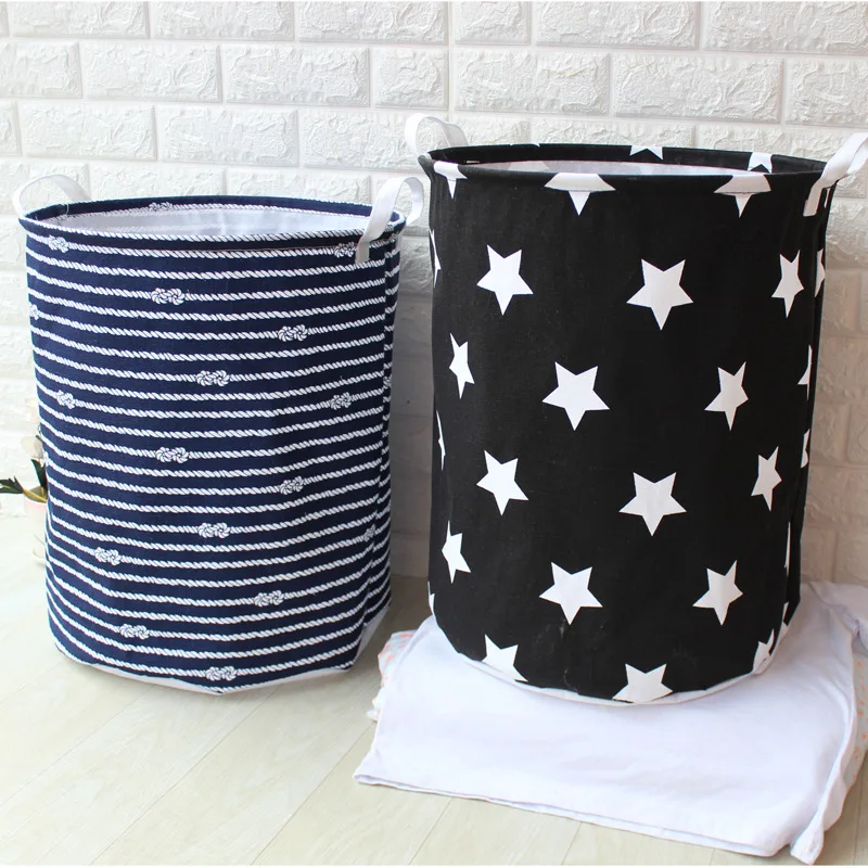 

Large Capacity Laundry Basket Canvas Laundry Bucket for Dirty Clothes Waterproof Folding Toy Organizer B7B80B23