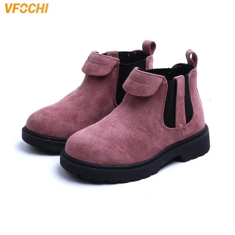 

VFOCHI Fashion Girl Chelsea Boots for Kids Soft Girl Non-Slip Outdoor Shoes Children Casual Shoes Flat Winter Girls Snow Boots