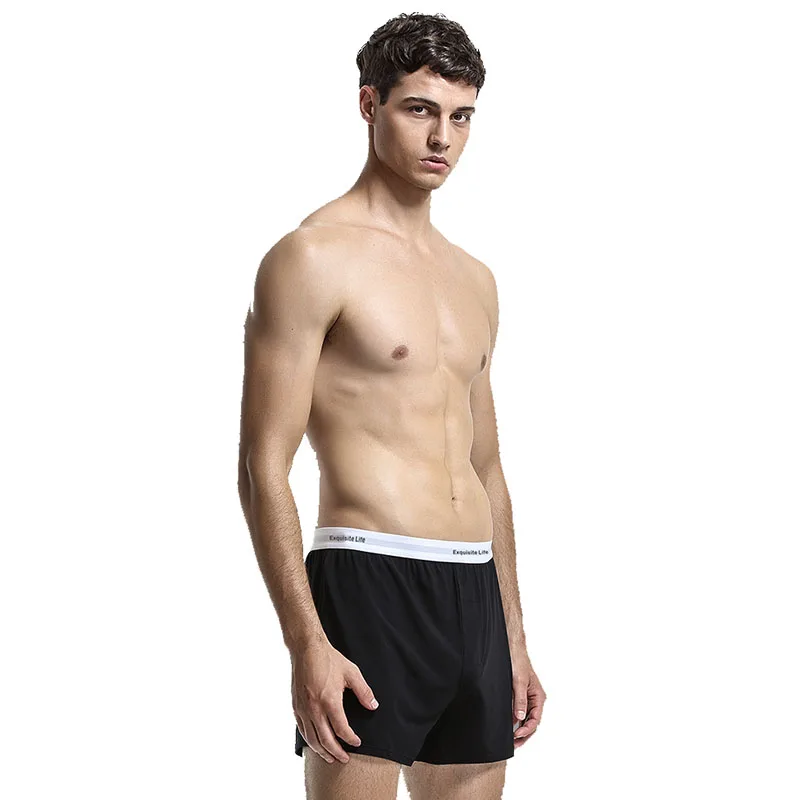 

High Quality Modal Sexy Boxer Shorts Men Solid Elastic Home Pants Fashion Cool Man Sports Underwear Breathable Comfortable Sweat