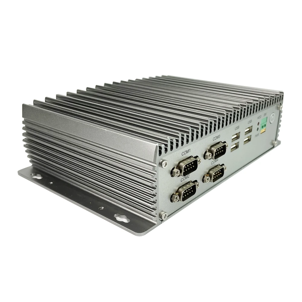 Günstig 7x24 Stunden Industrie Fanless Mini PC Intel I3-6100 I5-6200 J1900 3855U 6 * USB 4 * COM 2 * LAN Windows 10 Linux Mini Computer HD-MI