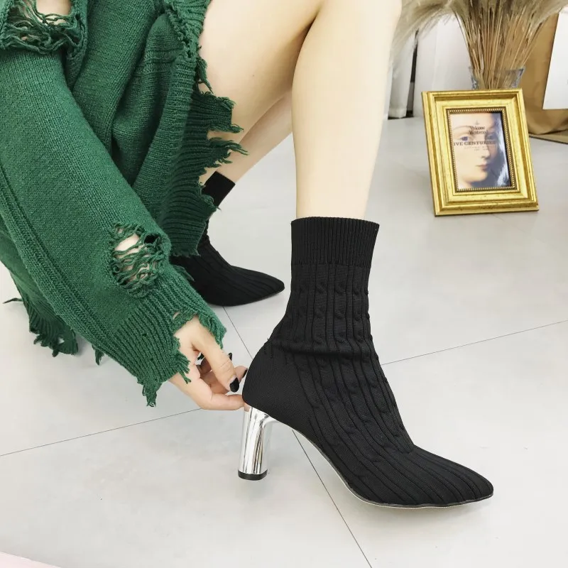 2019 г. Новые брендовые весенне летние женские ботинки обувь до середины икры из