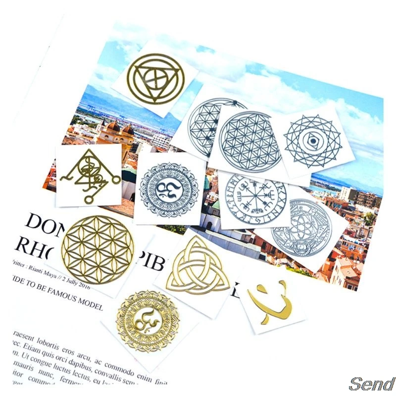 20 шт. священные геометрические медные оргонитовые наклейки цветы дерево жизни