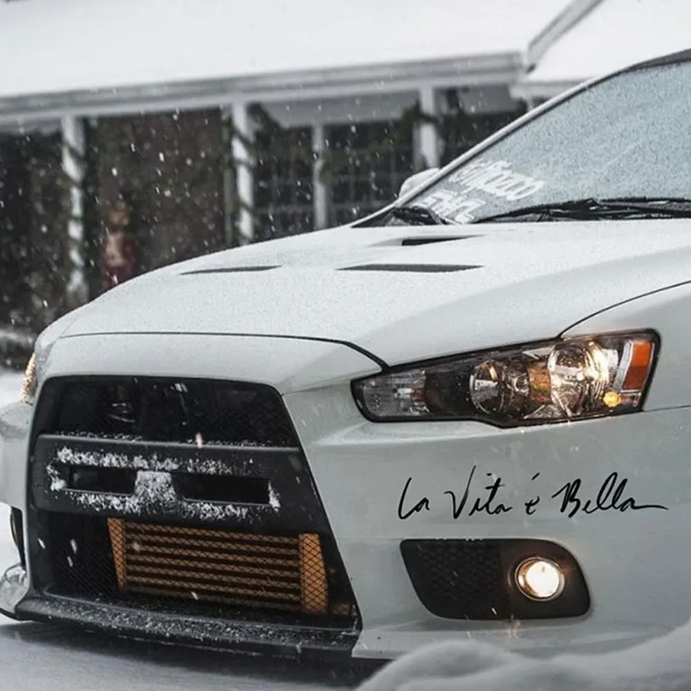 DSYCAR Life Is Beautiful LA VITA E BELLA слова светоотражающие наклейки на окна багажника