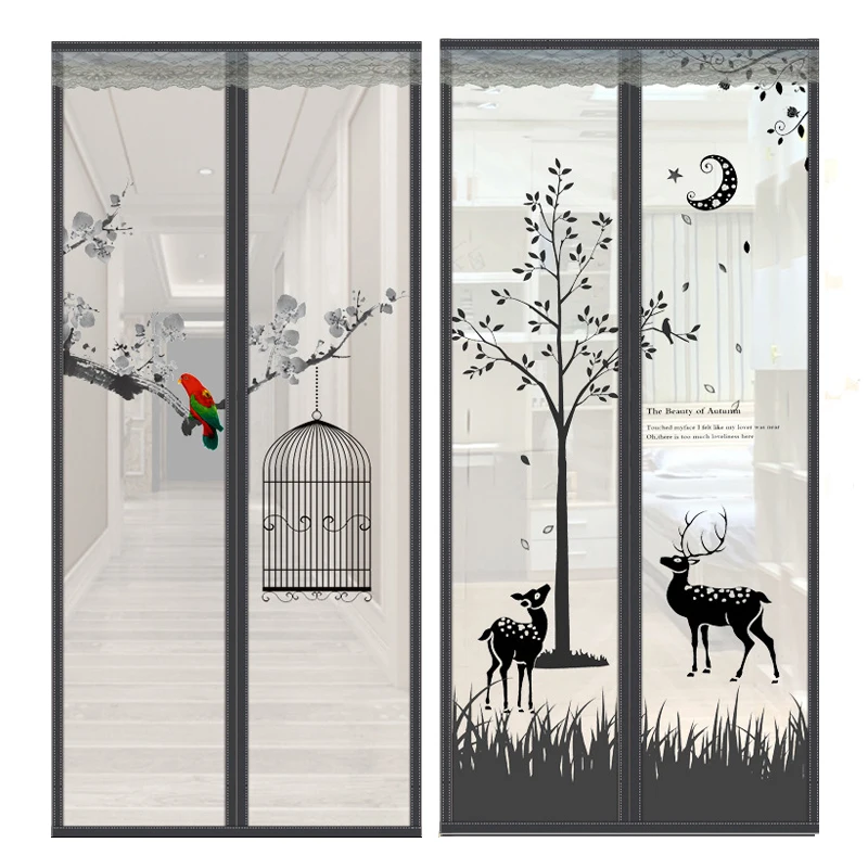 

Velcro Magnetic Screen Door Net Anti Insect Mesh Fly Screen Mosquito Protection Net Magnet Curtains for Doors Windows Screen