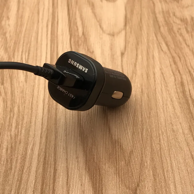 Автомобильное зарядное устройство Samsung USB адаптивный быстрый адаптер Type C кабель