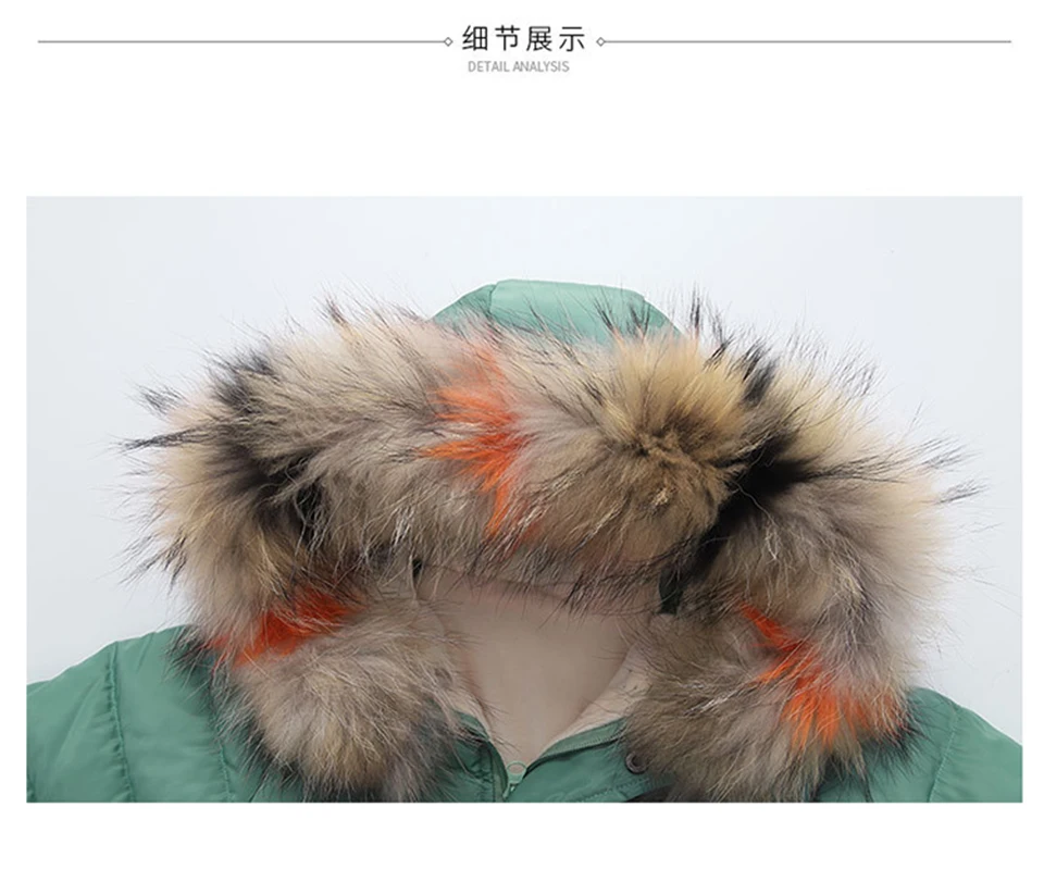 Winter Fashion Girls Big Fur Collar Down Jacket Cotton Boy Hooded Jacket Thickening Children's Warm Cotton Jacket 3-8 years old