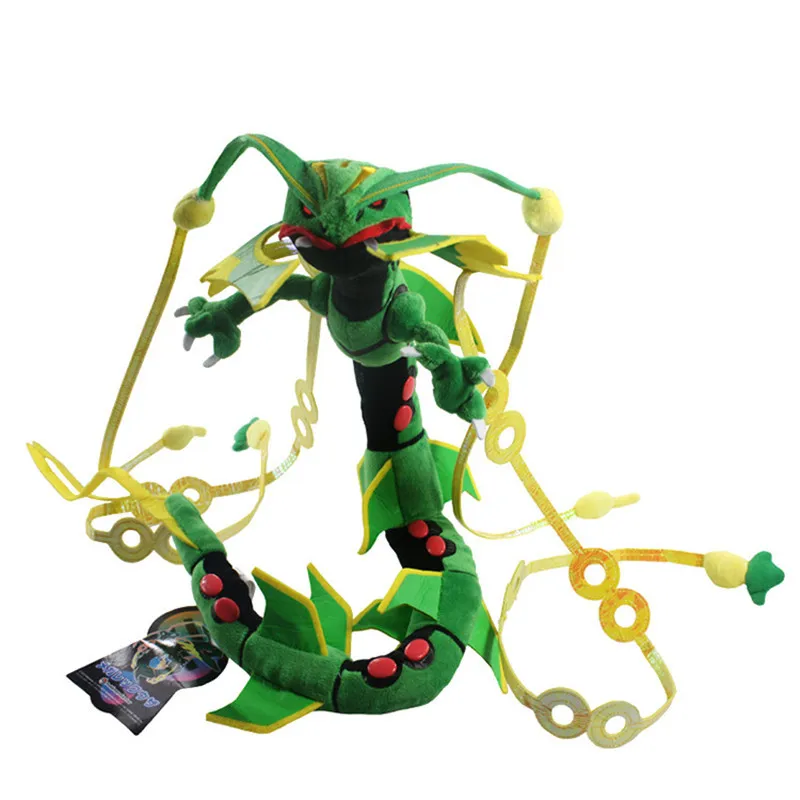 Плюшевая игрушка Pokemon Rayquaza длинная Аниме игра Мягкие игрушки кукла подарок для