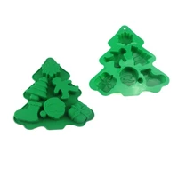 christmas tree silicone mold 3d xmas gift handmade candles tools diy fondant baking chocolate cake candy decoration supplies