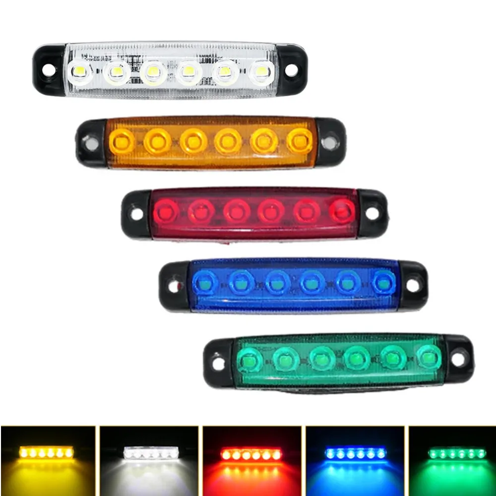 

10Pcs Trailer Side Lights LED 12V 24V Truck Clearance Lights Warning Signal For Lorry Van RV Turn Light Red Amber White
