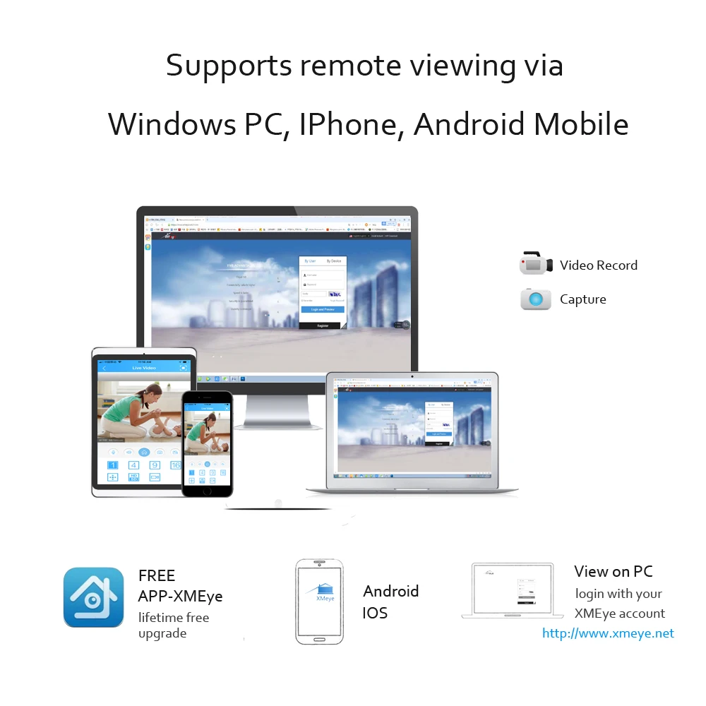 5-мегапиксельная система видеонаблюдения с проводным кабелем 18 м наблюдения для