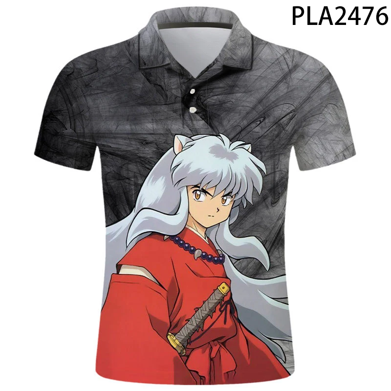 

3D Printed Inuyasha Polo Shirt Men Ropa Polo Homme New Fashion Camisas Streetwear Casual Hombres Harajuku Cool Short Sleeve