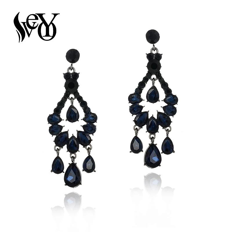 

VEYO Vintage Tassel Crystal Drop Earrings Hollow out Fashion Luxury Dangle Earrings For Women Jewelry