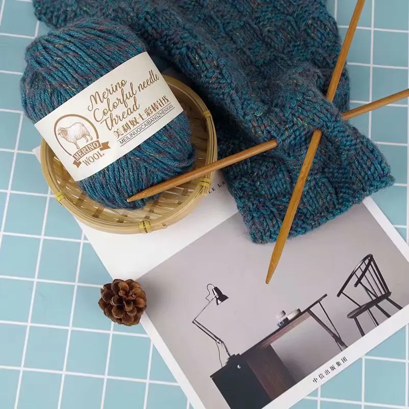 Зимняя пряжа из мериносовой шерсти Смешанная Модальная вязка товары для шитья