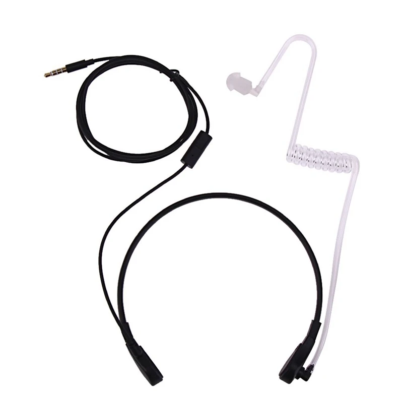 1pin 3.5mm Throat Mic Microphone Covert Acoustic Tube Earpiece Headset For Samsung/HTC/LG/Blackberry/MOTORO Smart Phone Earphone |
