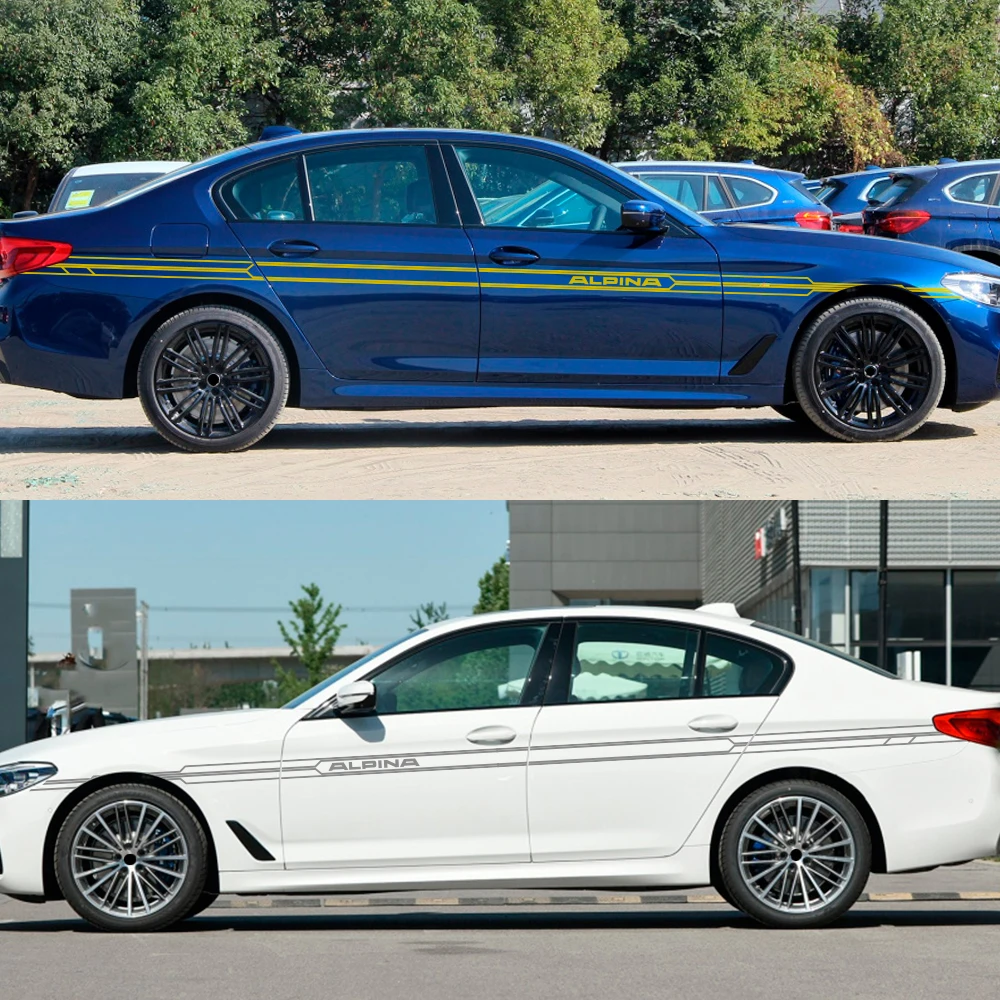 Автомобильные длинные боковые полосы наклейка для BMW E36 E39 E46 E90 E91 E92 E93 E21 E28 E30 E34 E60 E61