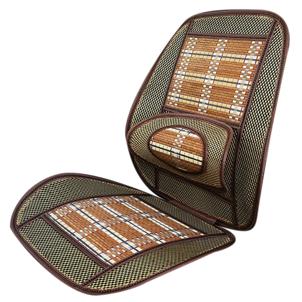 

1pc Car Seat Cover Summer Cool Cushion Back Support Waist Massage 58*48*43cm