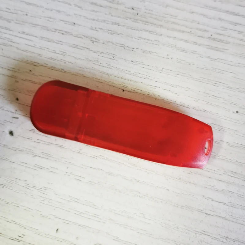 100 шт. без логотипа новый прозрачный красный корпус USB из АБС-пластика с крышкой