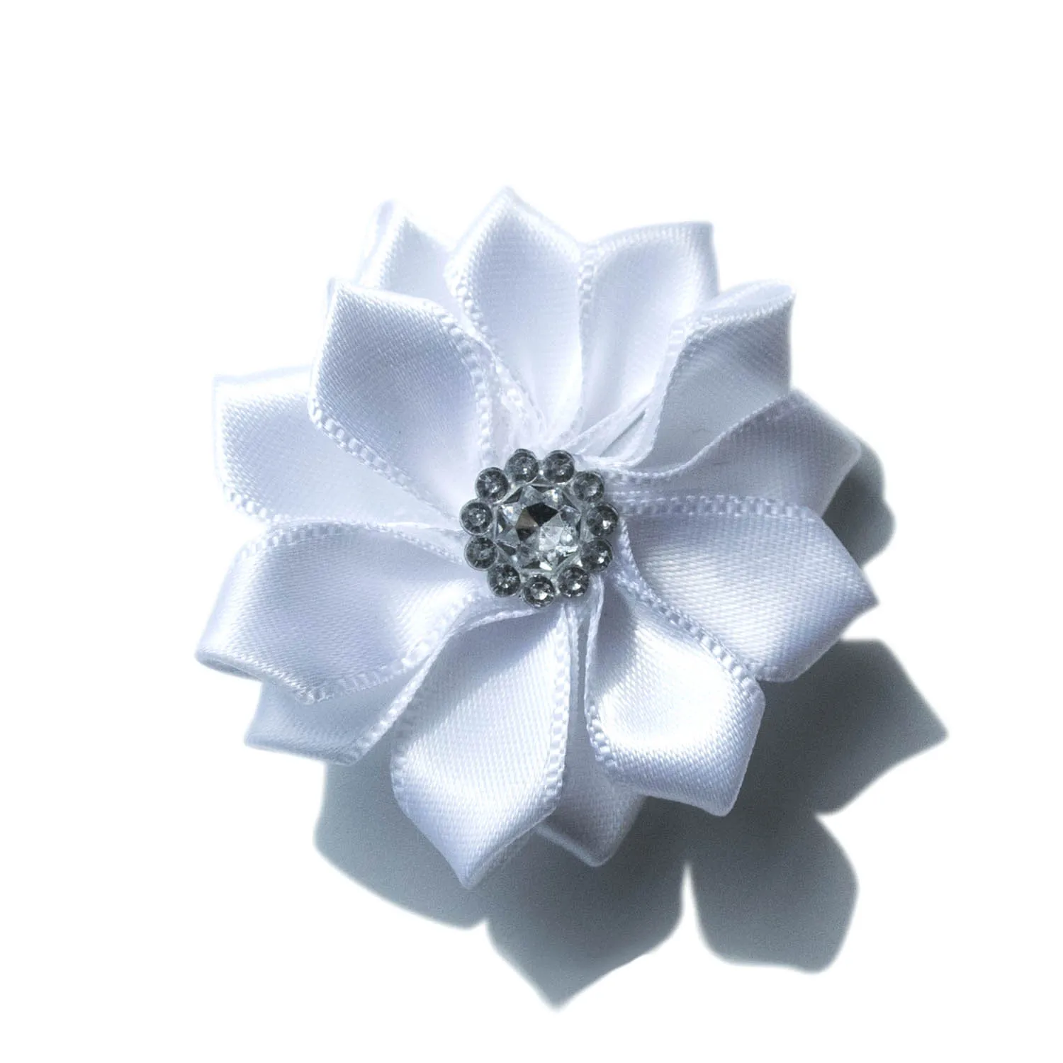 10 шт. 5 см ручная работа атласная лента цветы со стразами ткань для Аппликации