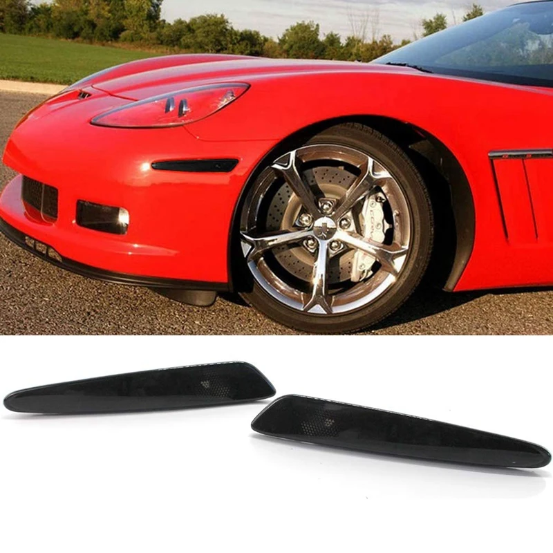 1 пара черных отражателей для переднего бамперсветильник боковых габаритных