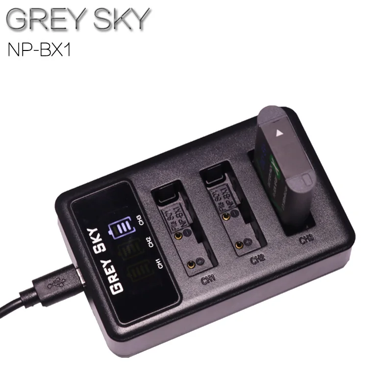 Аккумулятор np bx1 с 3 слотами зарядное устройство ЖК экраном для Sony NP BX1 IV HX300 WX300 X3000R