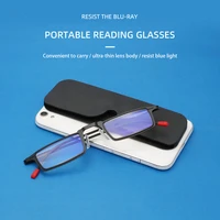 nonor portable reading glasses anti blue light phone sticker men tr 100 150 to 250 300 black women square computer eyeglass