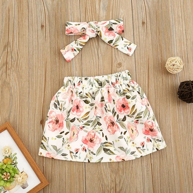 WEIXINBUY/комплект летней одежды для новорожденных девочек комбинезон Топы + юбка с