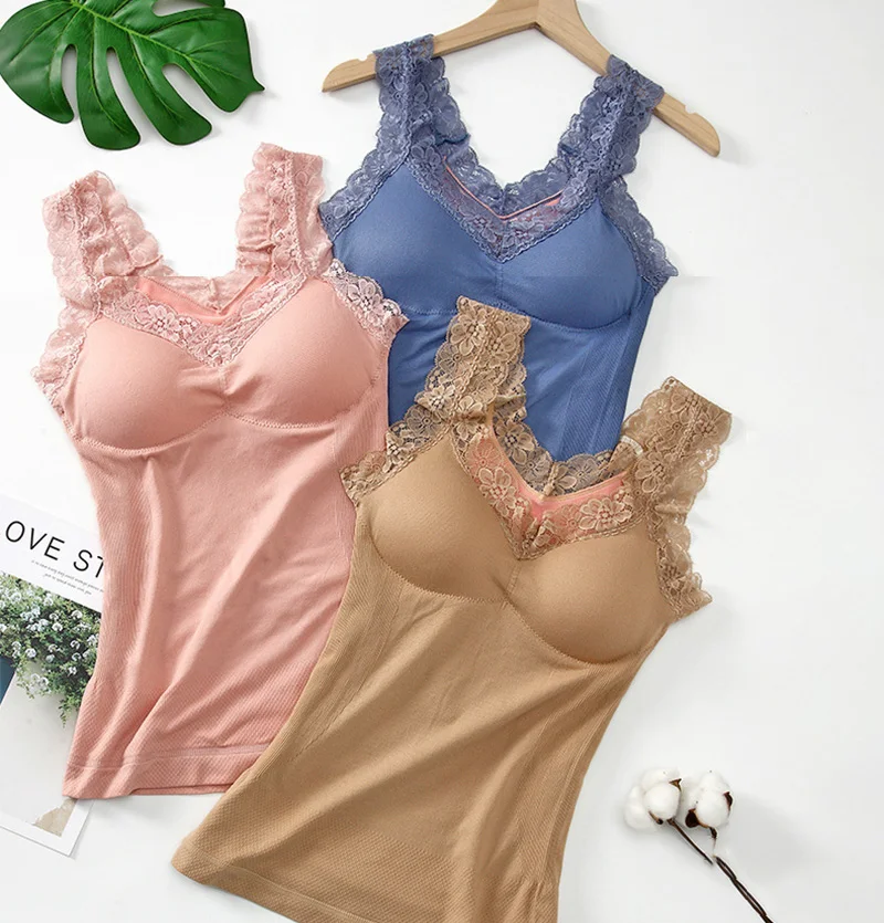 2021 термальный жилет нижнее белье кружевной с накладками на груди сексуальный