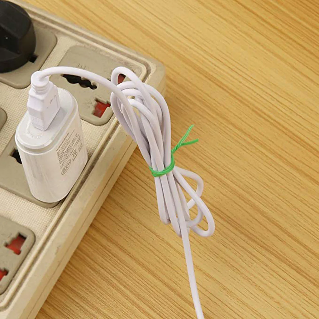 Зеленая плоская спиральная катушка для проводов кухонных сумок садоводства