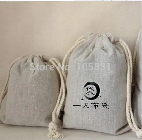 Льняные Подарочные Чехлы 100 шт. винтажный тканевый чехол в стиле ретро с принтом