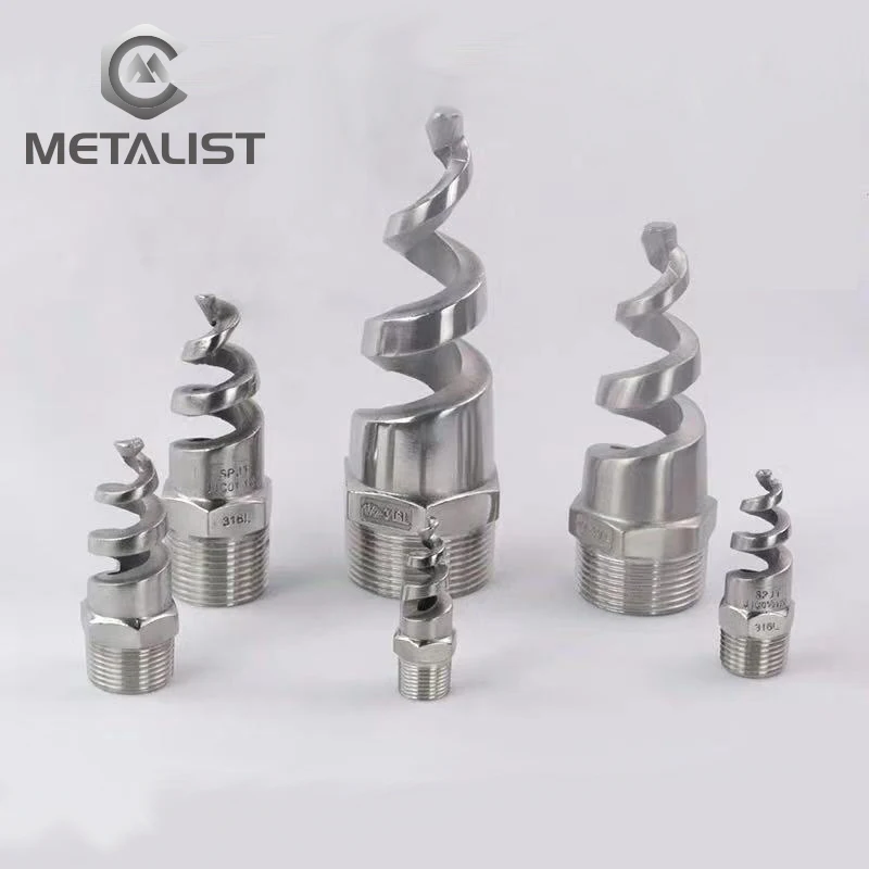 METALIST DN8-DN25 316L Spiral Jet Nozzle Industrial Spray Dust Remove Full Cone for Garden | Обустройство дома