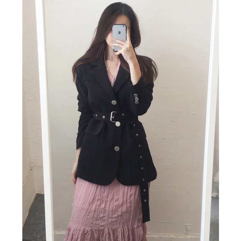 Женский пиджак новый корейский костюм весна-осень 2020 с длинными рукавами